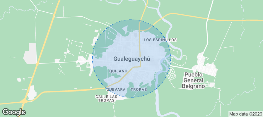 Gualeguaychú Airbnb map